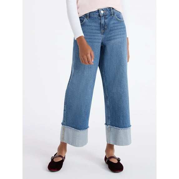 Weekend Academy Girls Cuffed Hem Jeans, Sizes 5-18