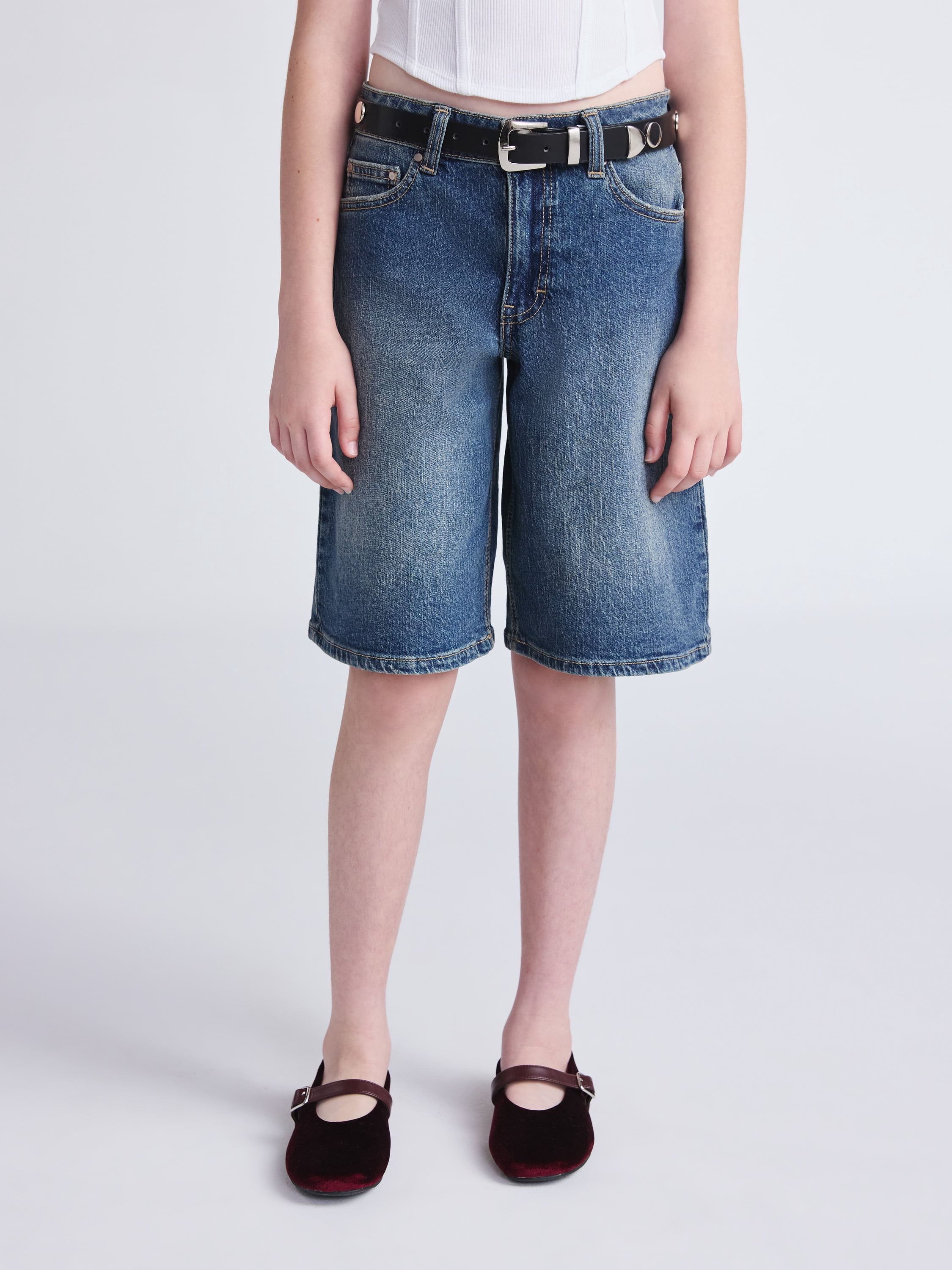 Weekend Academy Girls Bermuda Denim Shorts, Sizes 5-18