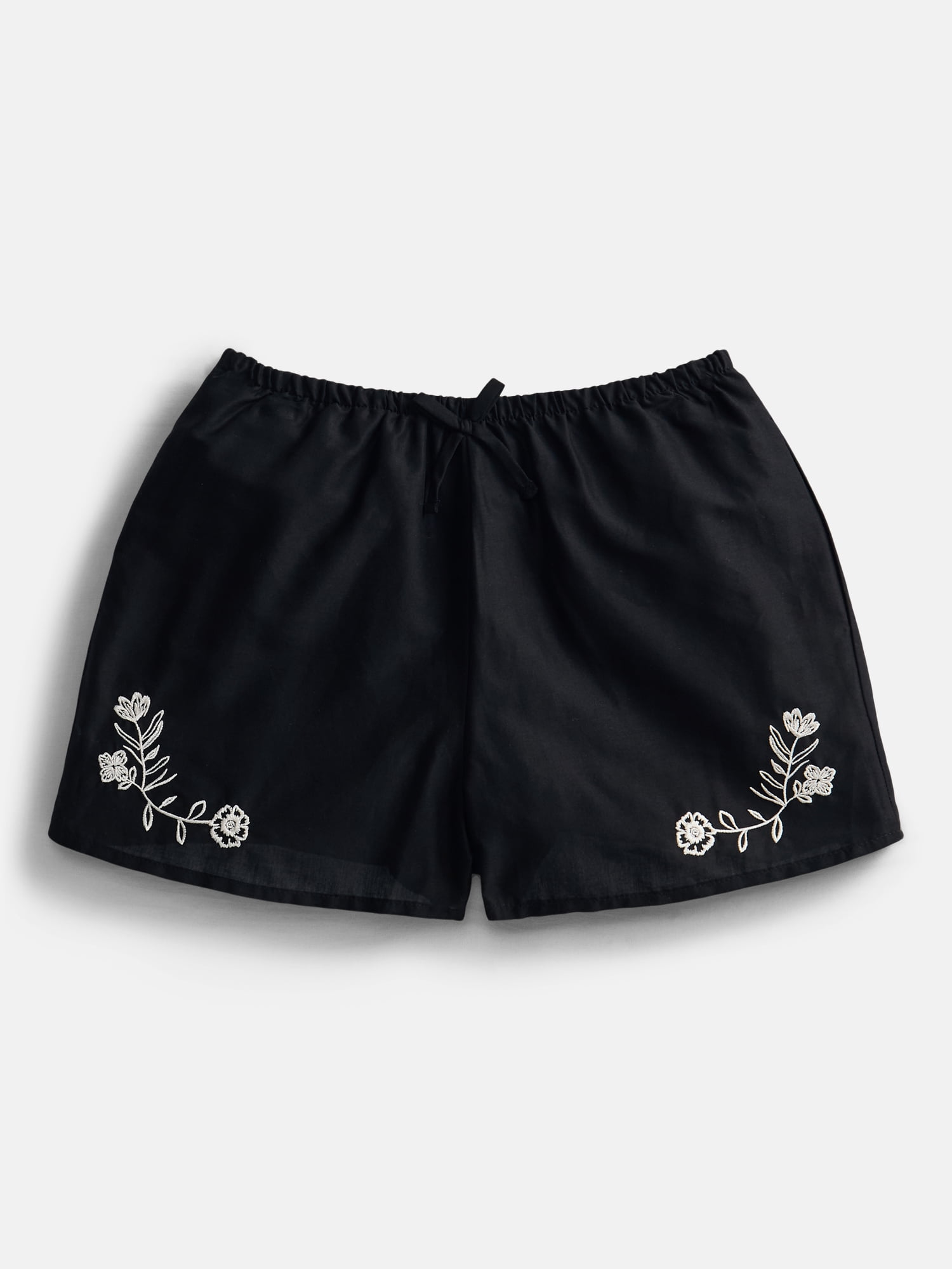 Weekend Academy Girls Embroidered Cotton Shorts, Sizes 4-18