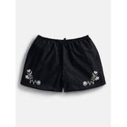 Girls Embroidered Cotton Shorts, Sizes 4-18