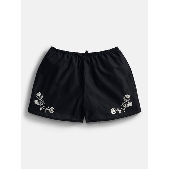 Weekend Academy Girls Embroidered Cotton Shorts, Sizes 4-18