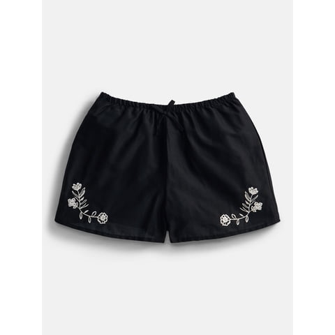 Girls Embroidered Cotton Shorts, Sizes 4-18