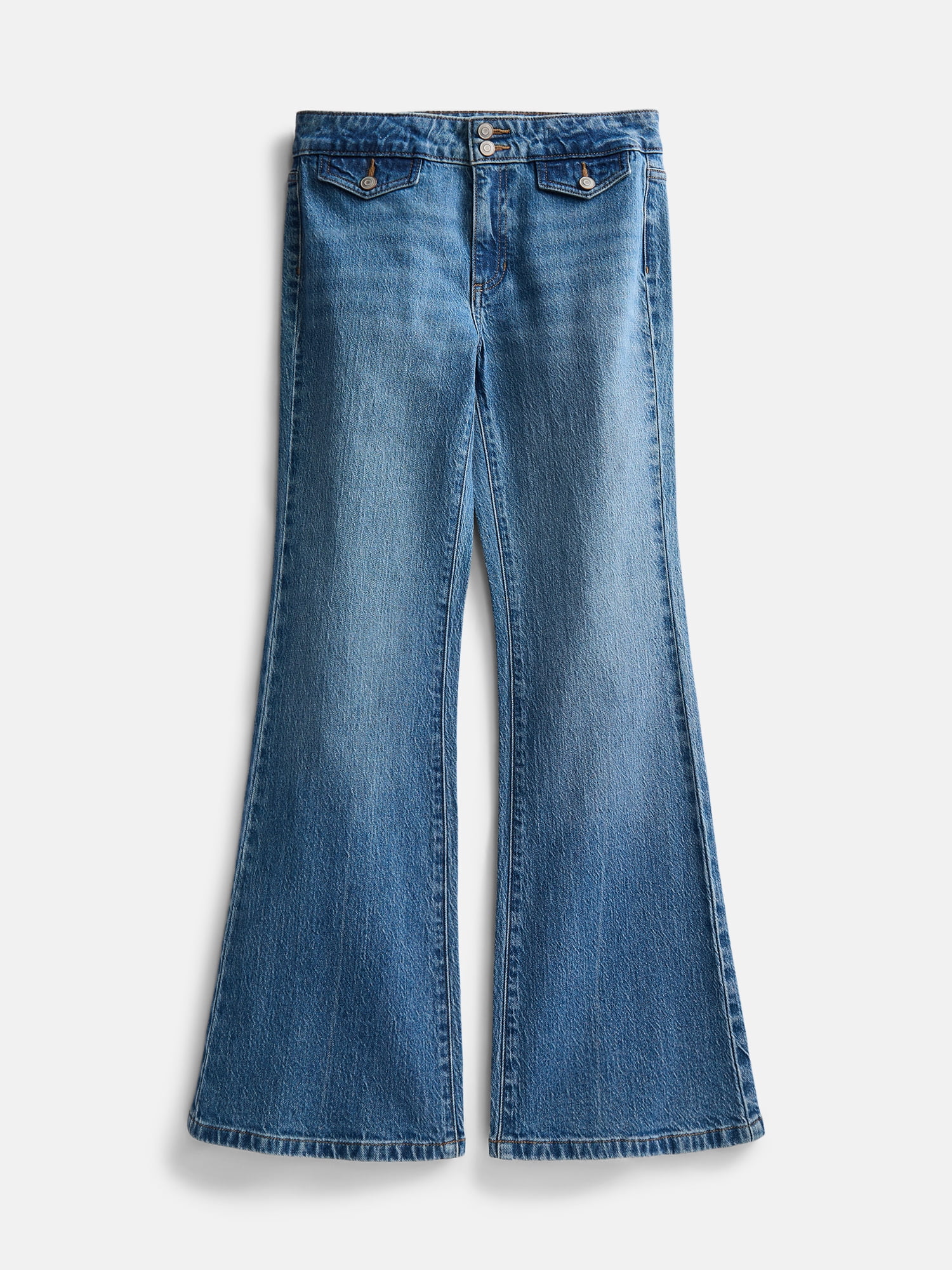 Weekend Academy Girls Flare Denim, Gray, Size 8, Cotton, Spandex ...