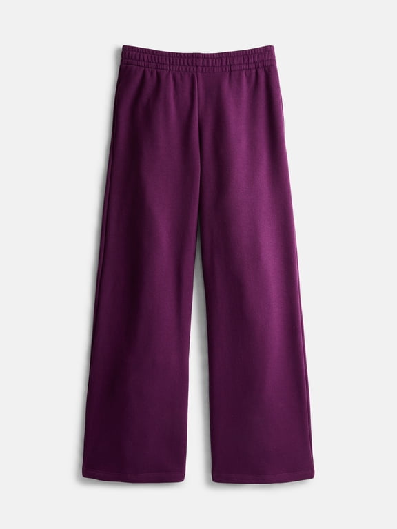 Girls Fleece Super Wide Leg Sweatpants, Sizes 4-18