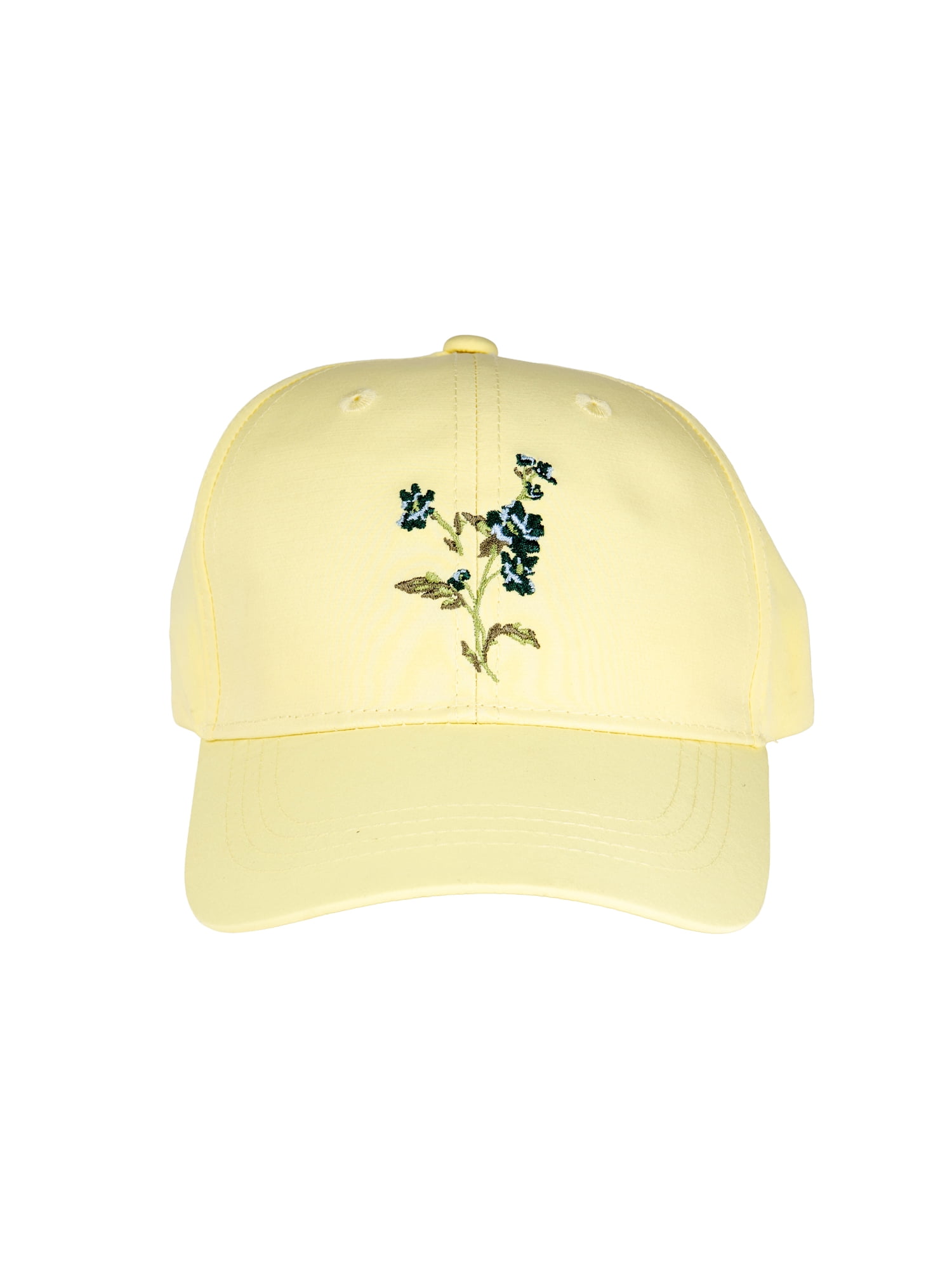 Weekend Academy Girls Floral Embroidery Hat, Yellow