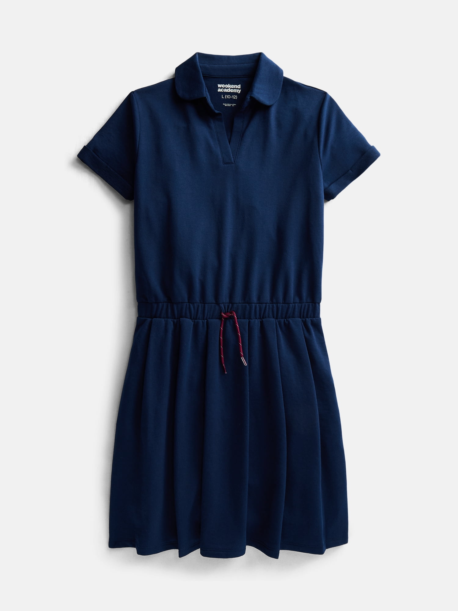 Weekend Academy Girls French Terry Pleated Polo Dress, Sizes 4-18
