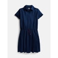 thumbnail image 1 of Weekend Academy Girls French Terry Pleated Polo Dress, Sizes 4-18, 1 of 3