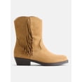 thumbnail image 1 of Weekend Academy Girls Fringe Western Ankle Boots, 1 of 6