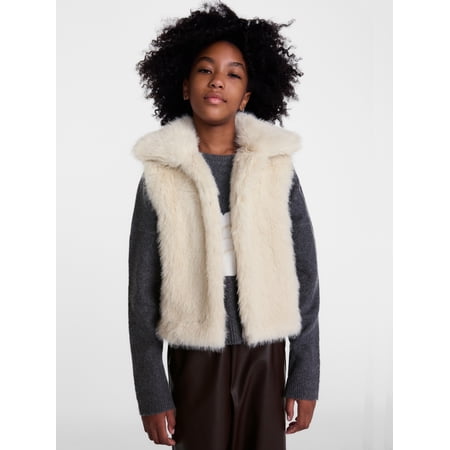Weekend Academy Girls Faux Fur Vest, Sizes 4-18