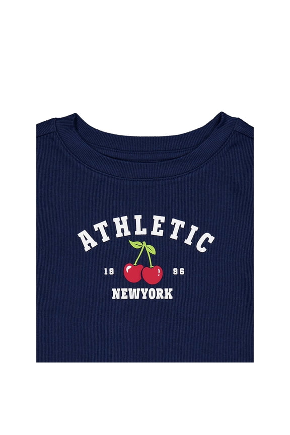 Weekend Academy Girls Graphic Baby Tee with Short Sleeves