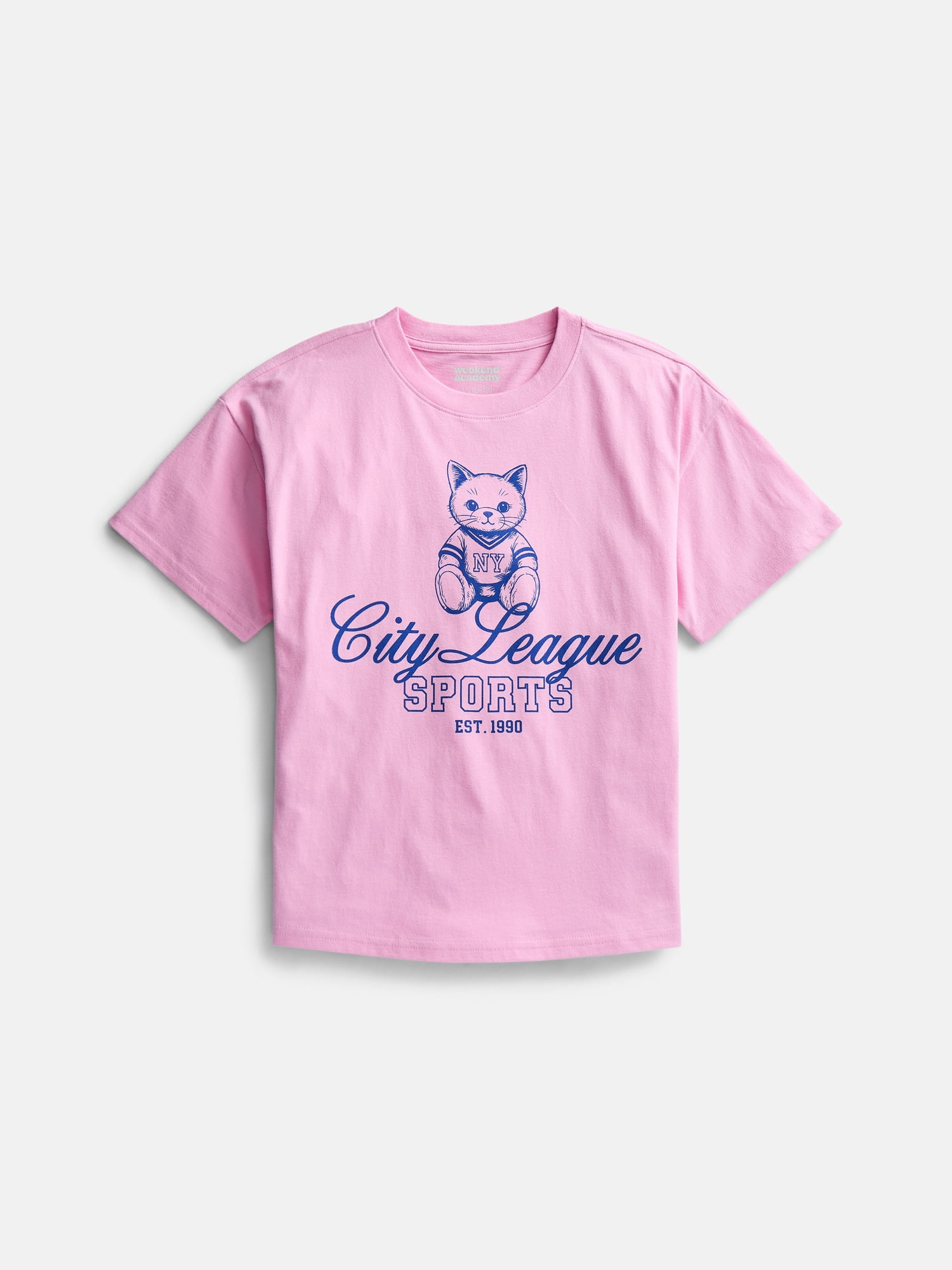Weekend Academy Girls Graphic Tee with Short Sleeves, Sizes 4-18