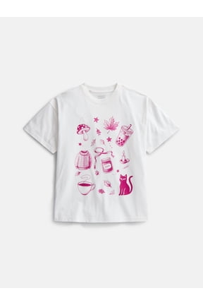 Girls Graphic Tee with Short Sleeves, Sizes 4-18