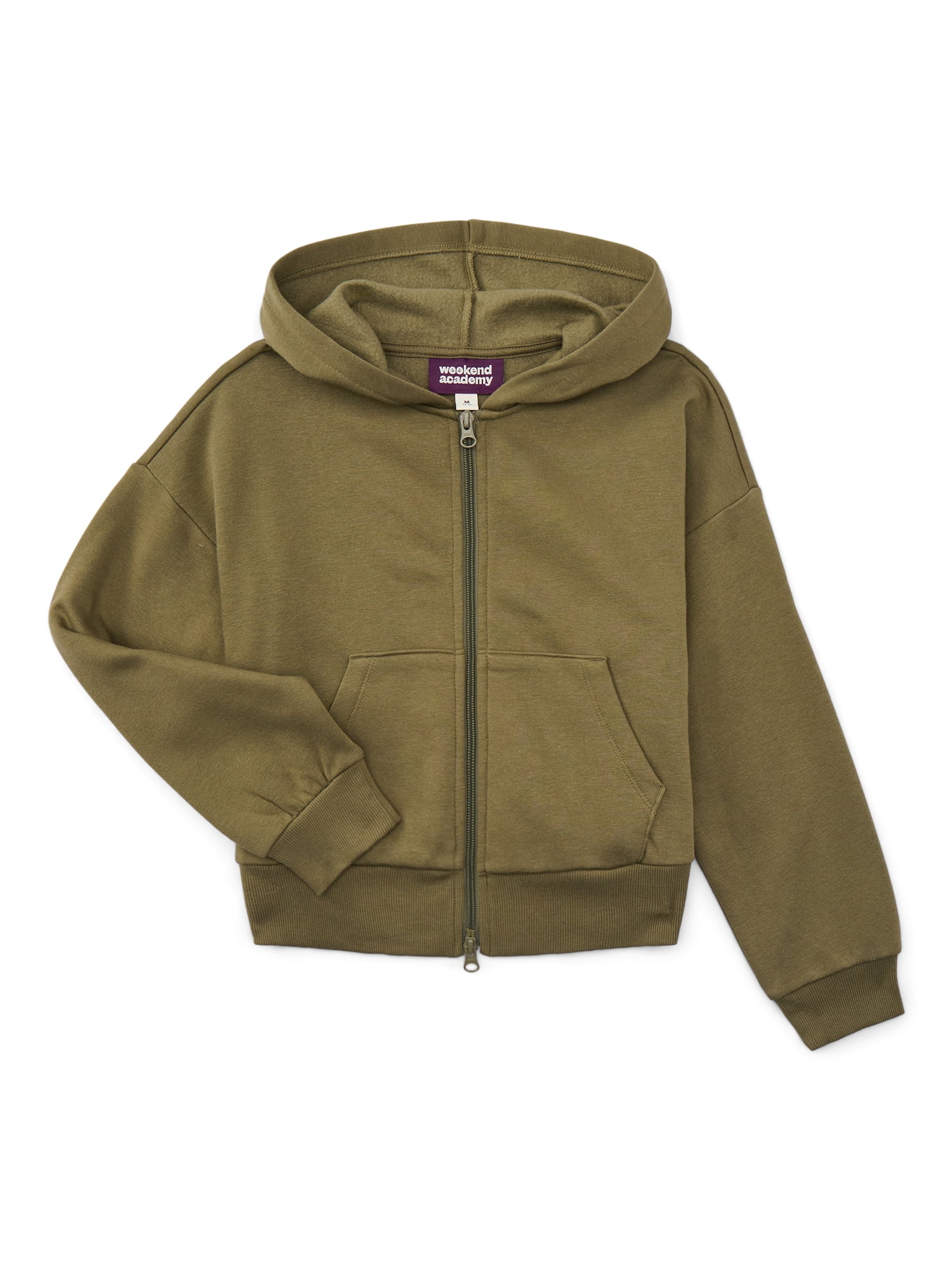 Weekend Academy Girls Hooded Full Zip Fleece Jacket, Sizes 4-18