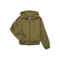 thumbnail image 1 of Weekend Academy Girls Hooded Full Zip Fleece Jacket, Sizes 4-18, 1 of 4