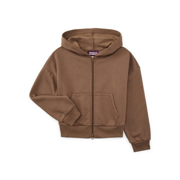 Weekend Academy Girls Hooded Full Zip Fleece Jacket, Sizes 4-18
