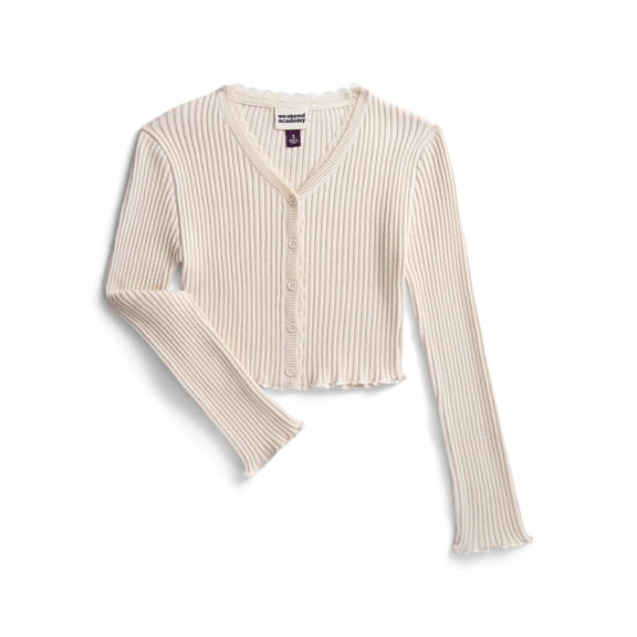 Weekend Academy Girls Lace Trimmed Cardigan, Sizes 4-18