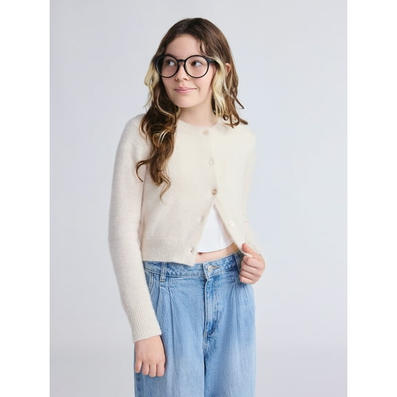 Weekend Academy Girls Long Sleeve Knit Cardigan, Sizes 4-18