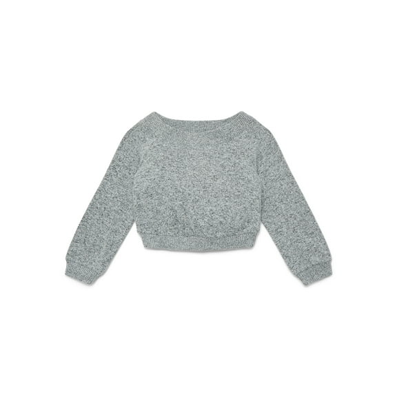 Weekend Academy Girls Hacci Knit Top with Long Sleeves, Size 4-18