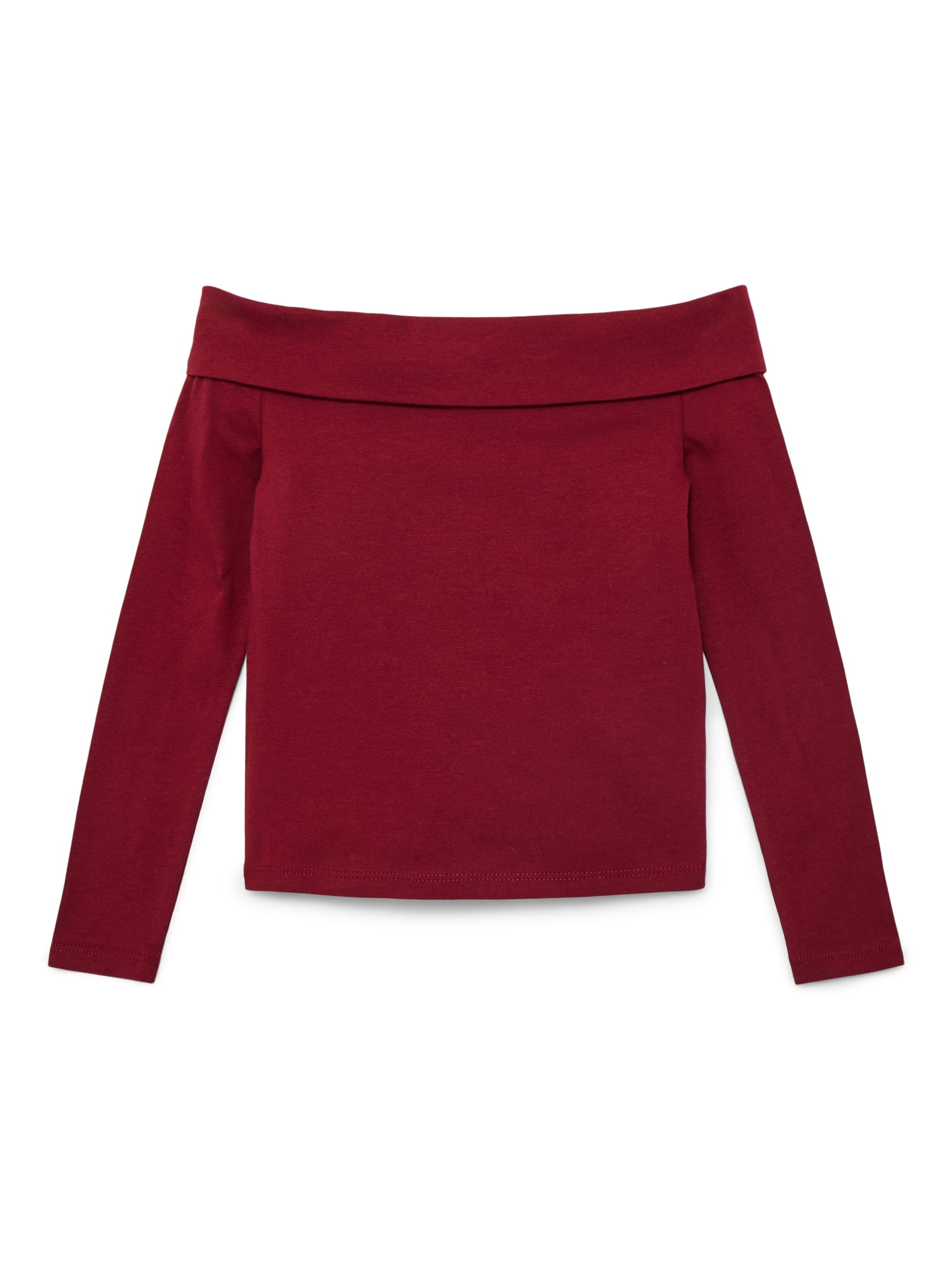 Weekend Academy Girls Off The Shoulder Top with Long Sleeves, Sizes 4-18