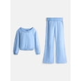 thumbnail image 1 of Weekend Academy Girls Boat Neck Sweater and Foldover Flare Pants Set, 2 Piece, Sizes 4-18, 1 of 3