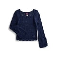 thumbnail image 1 of Weekend Academy Girls Crochet Top with Long Sleeves, Sizes 4-18, 1 of 3