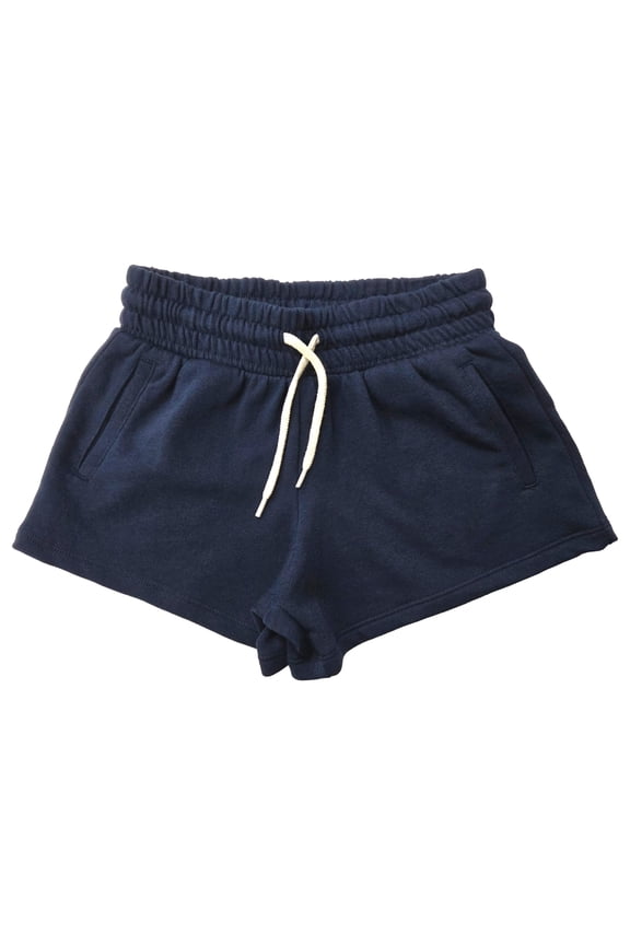 Girls Navy Blue Sweat Shorts Small (6-6X)