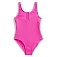 thumbnail image 1 of Weekend Academy Girls Henley Rib One Piece Swimsuit, Sizes 4-18, 1 of 3
