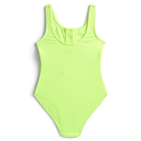 Weekend Academy Girls Henley Rib One Piece Swimsuit, Sizes 4-18