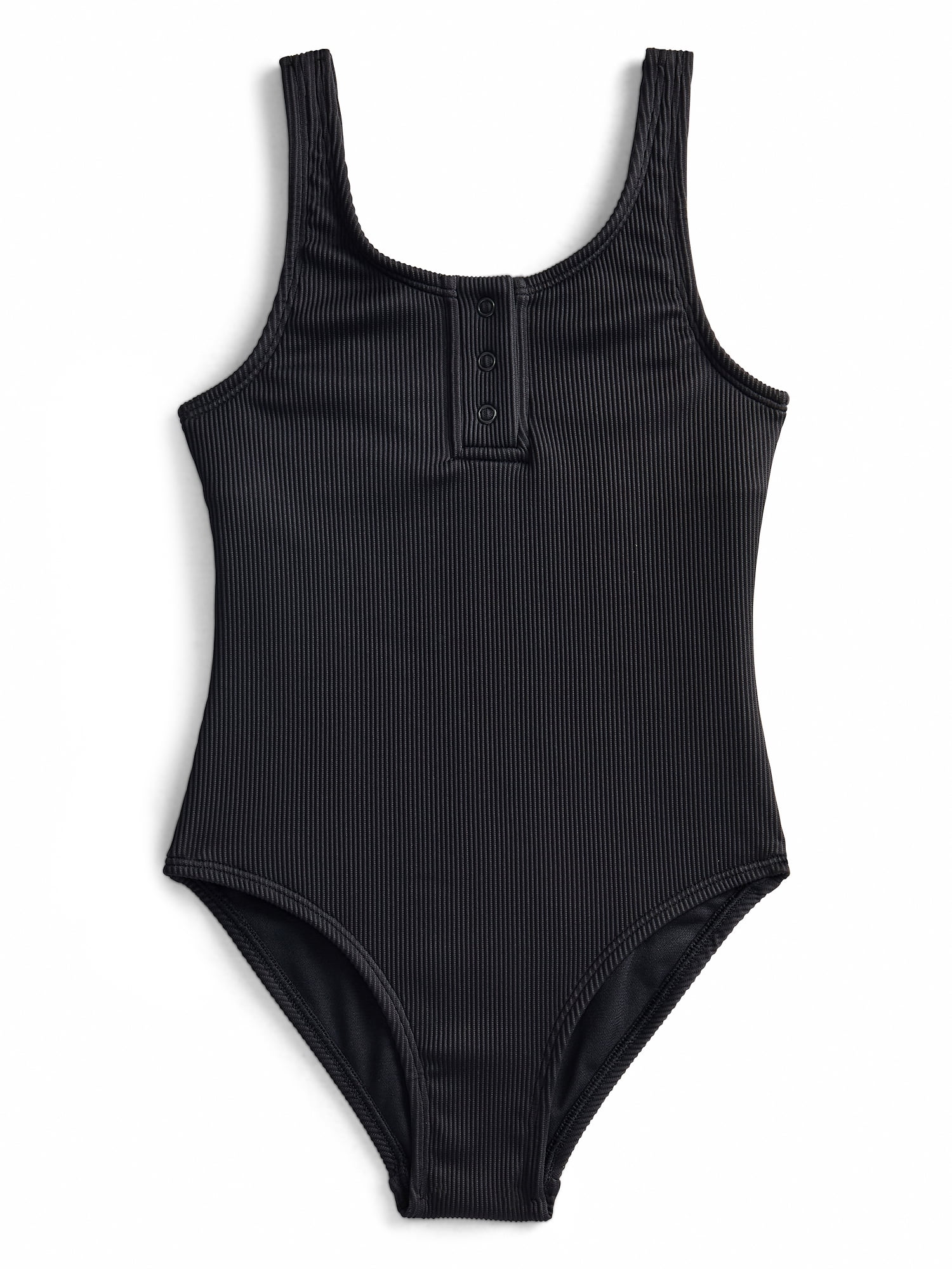 Weekend Academy Girls Henley Rib One Piece Swimsuit, Sizes 4-18