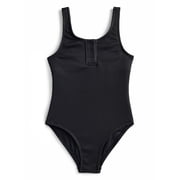 Girls Henley Rib One Piece Swimsuit, Sizes 4-18