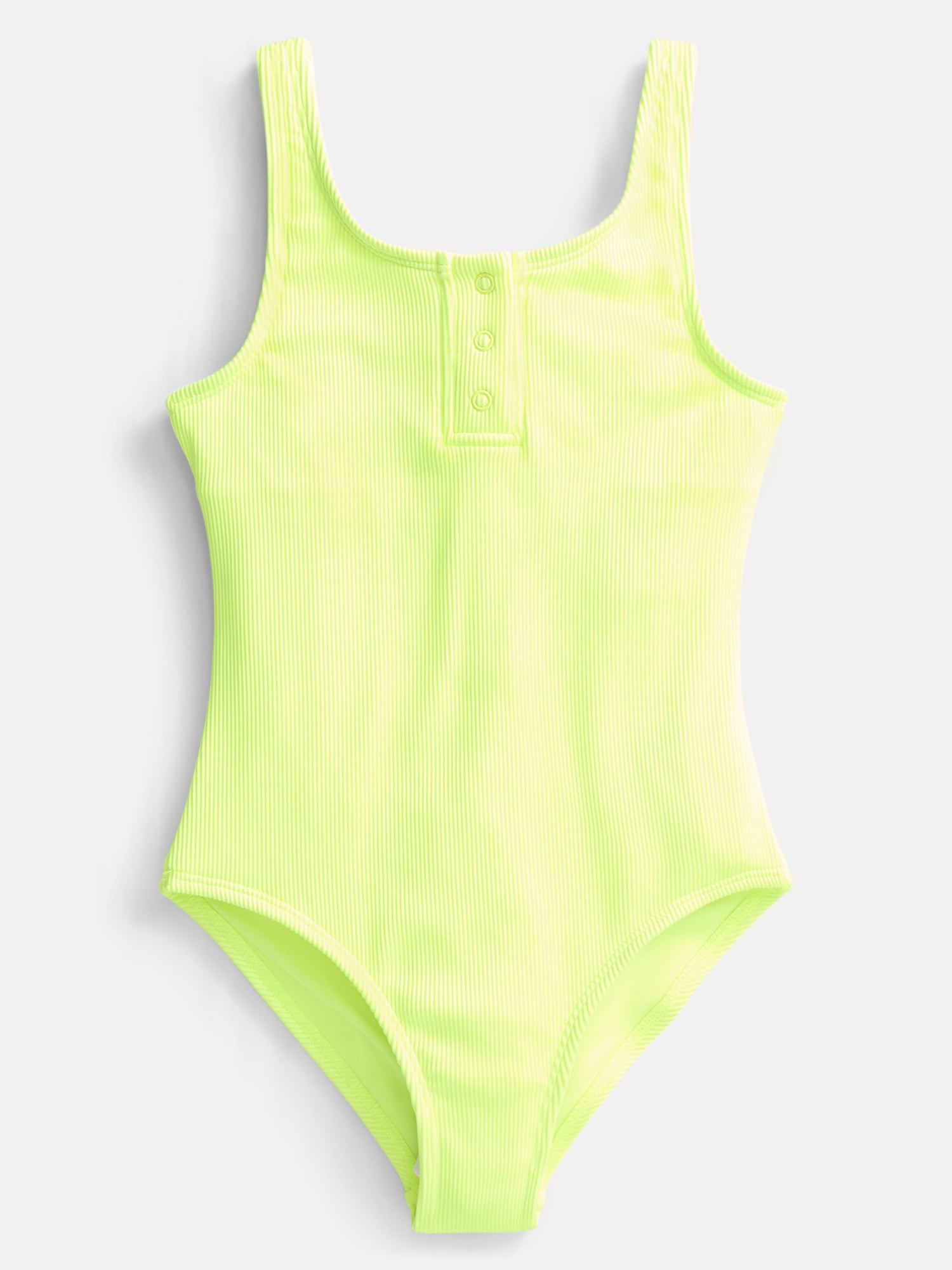 Weekend Academy Girls Henley Rib One Piece Swimsuit, Sizes 4-18
