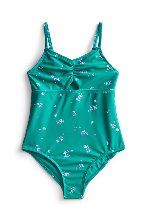 Girls One Piece Keyhole Swimsuit, Sizes 4-18