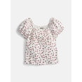 thumbnail image 1 of Weekend Academy Girls Printed Top with Puff Sleeves, Sizes 4-18, 1 of 3