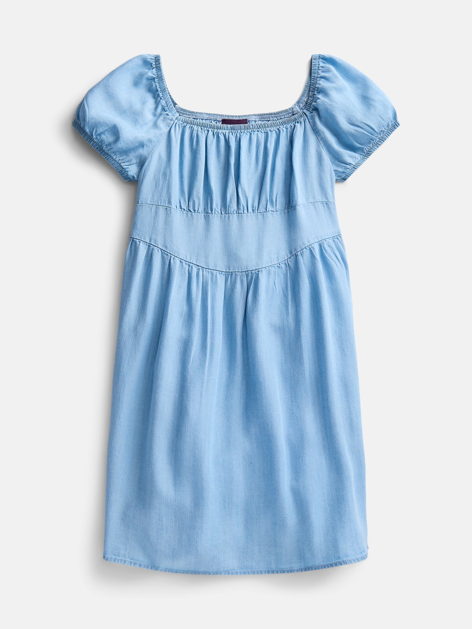 Weekend Academy Girls Square Neck Dress with Puff Sleeves, Sizes 4-18