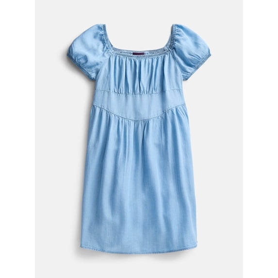 Weekend Academy Girls Puff Sleeve Square Neck Dress, Sizes 4-18