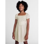 Weekend Academy Girls Square Neck Dress with Puff Sleeves, Sizes 4-18