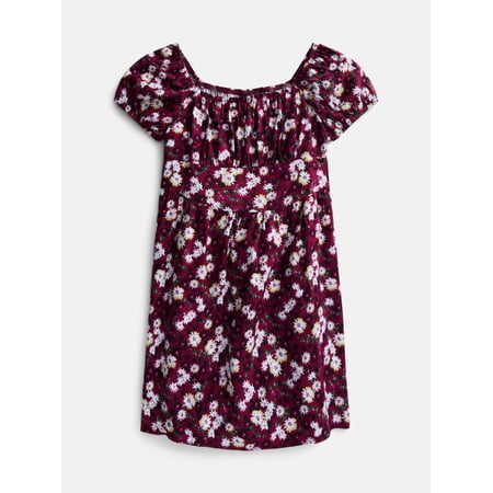 Weekend Academy Girls Square Neck Dress with Puff Sleeves, Sizes 4-18