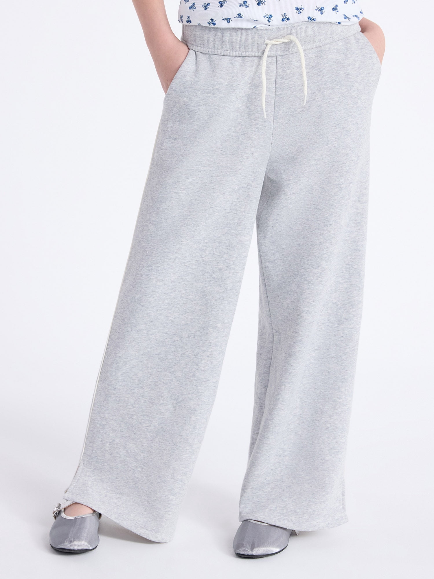 Weekend Academy Girls Rolled Waist Fleece Sweatpants, Sizes 4-18
