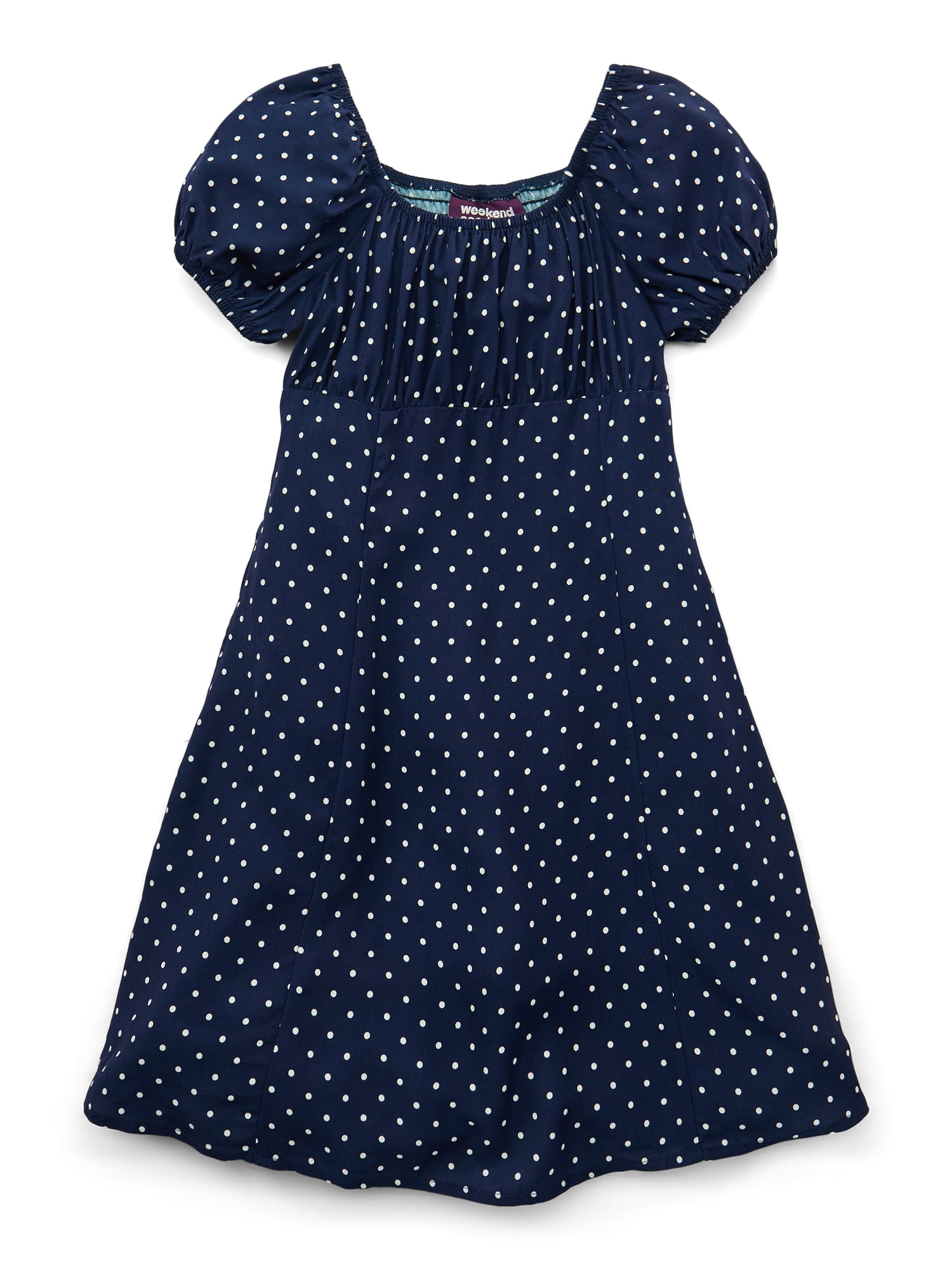 Weekend Academy Girls Short Puff Sleeve Babydoll Dress, Sizes 4-18