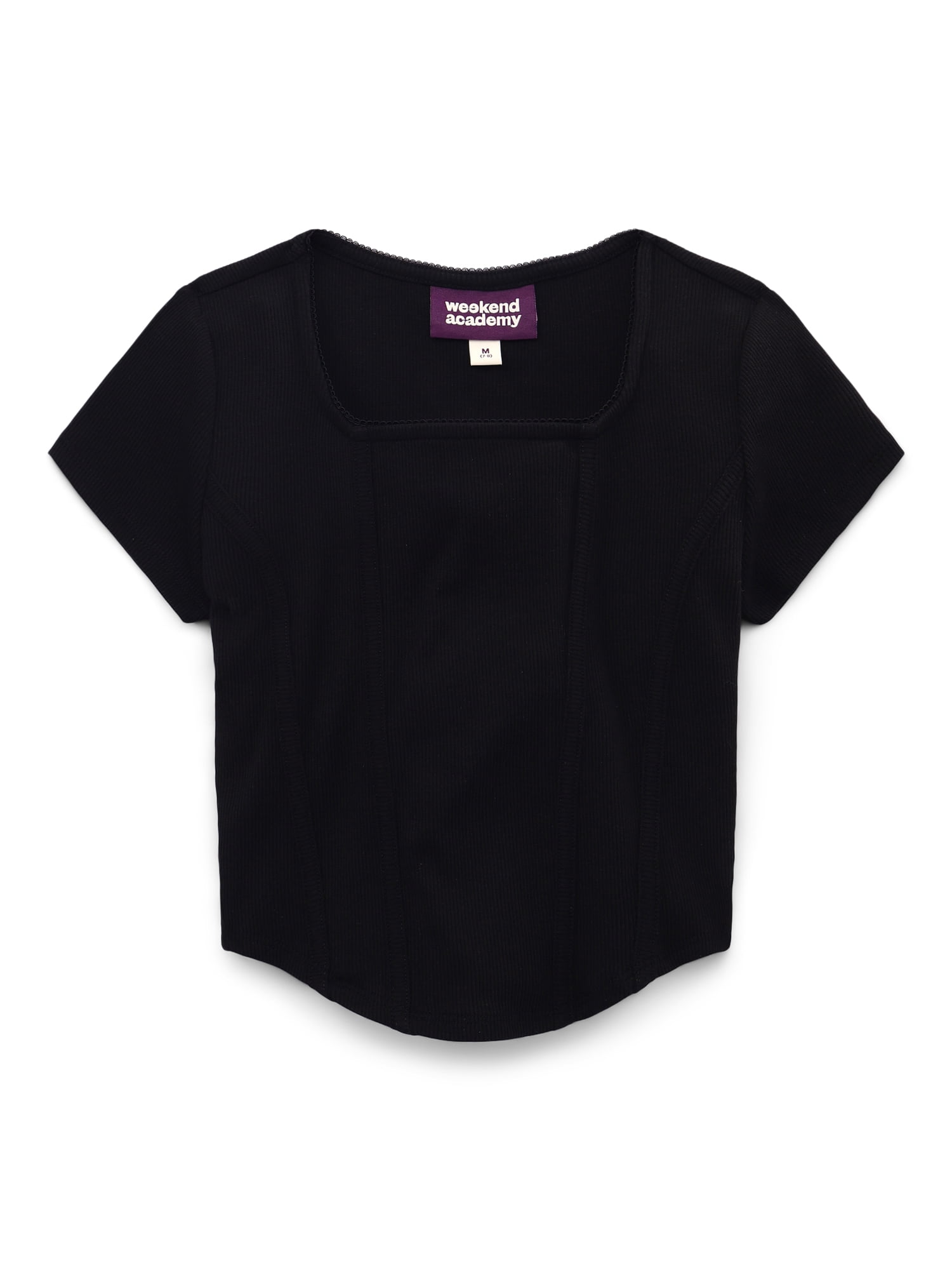Weekend Academy Girls Short Sleeve Corset Top, Sizes 4-18