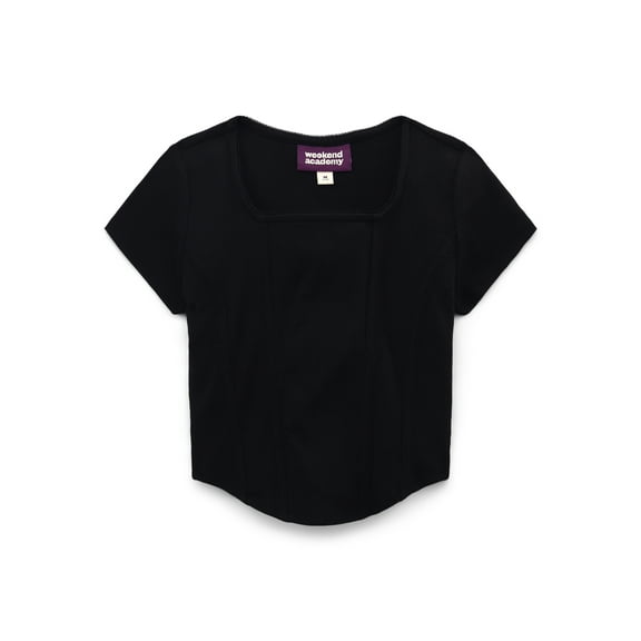 Weekend Academy Girls Short Sleeve Corset Top, Sizes 4-18