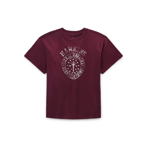 Weekend Academy Girls Short Sleeve Boxy Graphic T-Shirt, Sizes 4-18