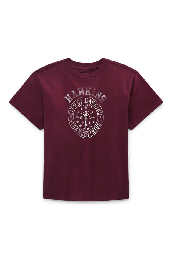 Girls Short Sleeve Boxy Graphic T-Shirt, Sizes 4-18