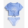 thumbnail image 1 of Weekend Academy Girls Short Sleeve Rash Guard Swim Set, Sizes 4-16, 1 of 3