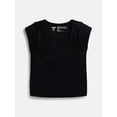 thumbnail image 1 of Weekend Academy Girls Seamless Rib Knit Top with Short Sleeves, Sizes 4-18, 1 of 3
