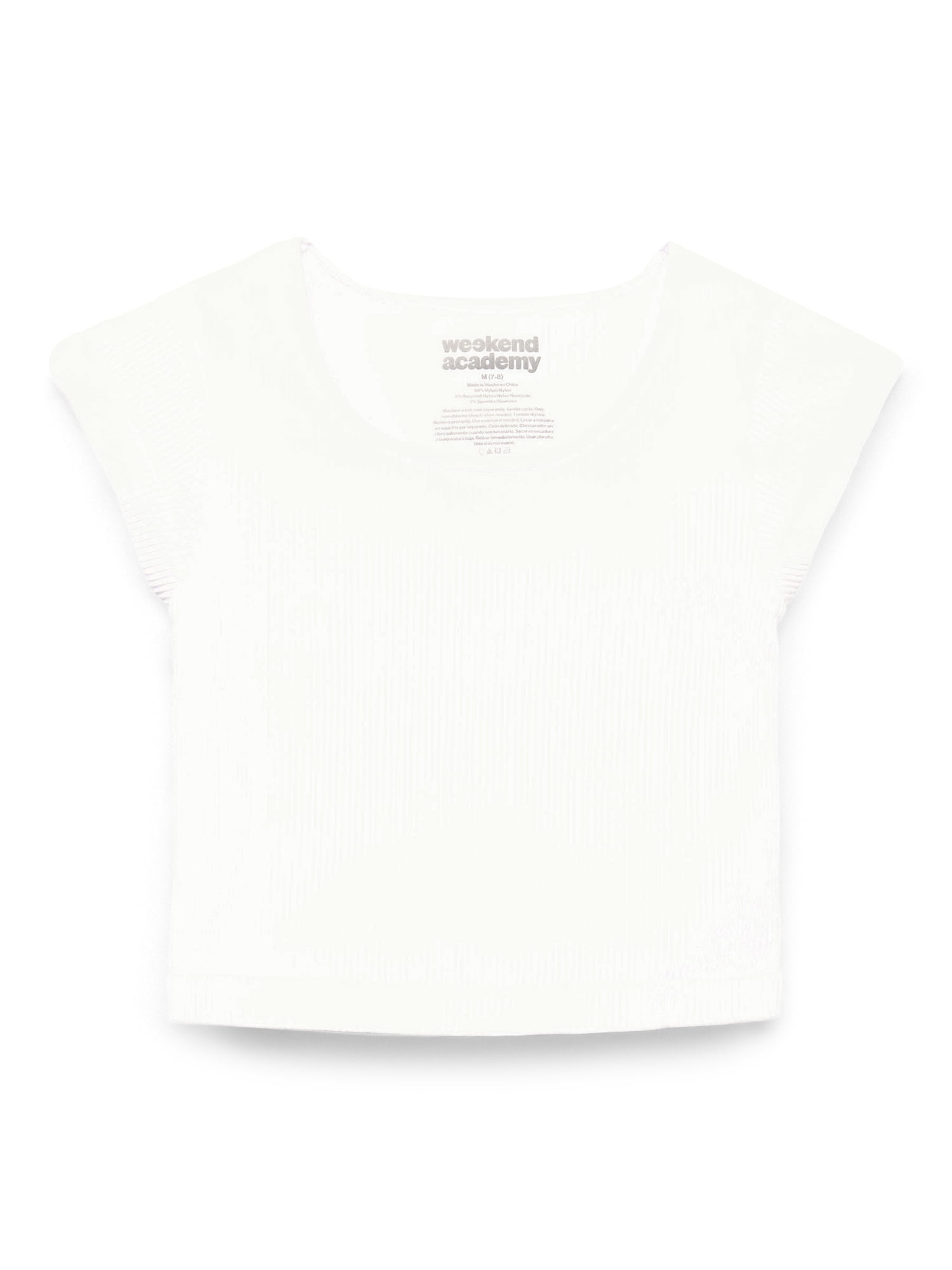 Weekend Academy Girls Cap Sleeve Seamless Top, Sizes 4-18