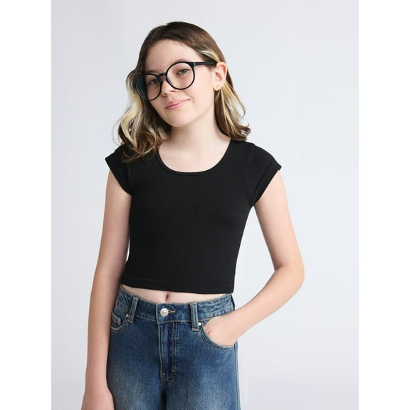 Weekend Academy Girls Cap Sleeve Seamless Top, Sizes 4-18