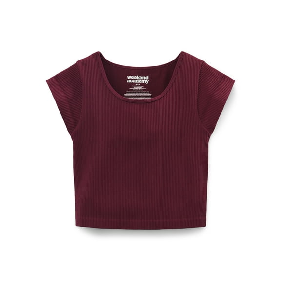 Weekend Academy Girls Cap Sleeve Seamless Top, Sizes 4-18