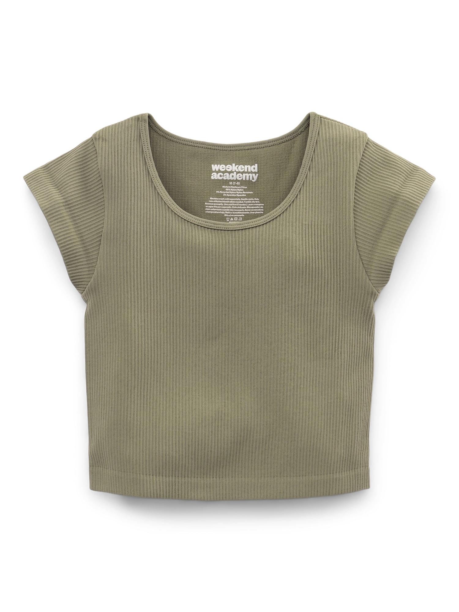 Weekend Academy Girls Cap Sleeve Seamless Top, Sizes 4-18