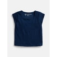 thumbnail image 1 of Weekend Academy Girls Seamless Textured Floral Top with Short Sleeves, Sizes 4-18, 1 of 3